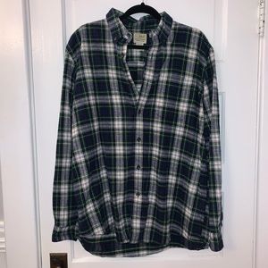 L.L. Bean Scotch Plaid Flannel Shirt